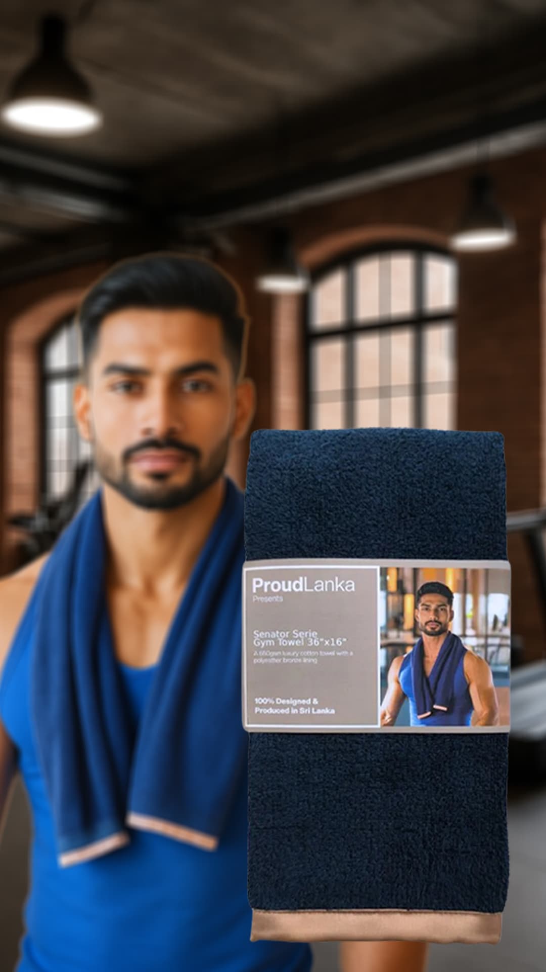 Senator Series - Gym Towel 36"x16" – Navy
