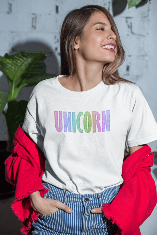 unisex t shirt mockup featuring a happy girl with a trendy outfit 22962