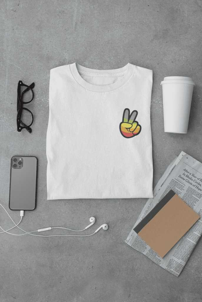 mockup of a folded t shirt featuring different items 33683