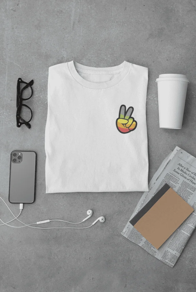 mockup of a folded t shirt featuring different items 33683