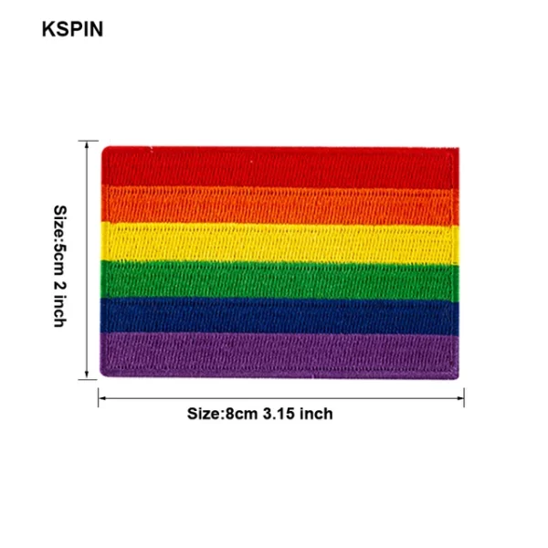 Rainbow pride Embroidery Patches Iron on Saw on Tra